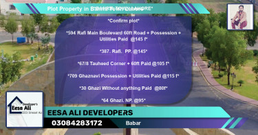 Residential Plot for Sale in Bahria Town, Lahore - (BP-82577)