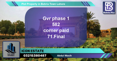 Residential Plot for Sale in Bahria Town, Lahore - (BP-82611)
