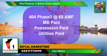 Residential Plot for Sale in Bahria Town, Lahore - (BP-82659)