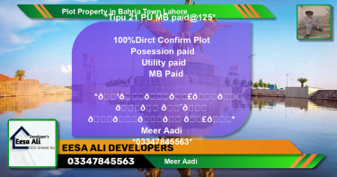 Residential Plot for Sale in Bahria Town, Lahore - (BP-82673)