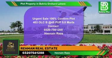 Residential Plot for Sale in Bahria Orchard, Lahore - (BP-82678)