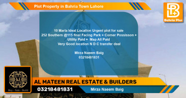 Residential Plot for Sale in Bahria Town, Lahore - (BP-82681)