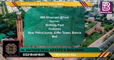 Residential Plot for Sale in Bahria Town, Lahore - (BP-82685)