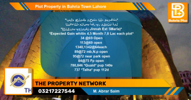 Residential Plot for Sale in Bahria Town, Lahore - (BP-82701)