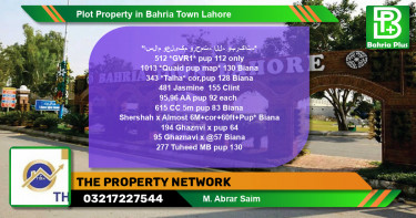 Residential Plot for Sale in Bahria Town, Lahore - (BP-82704)