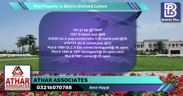 Residential Plot for Sale in Bahria Orchard, Lahore - (BP-82742)