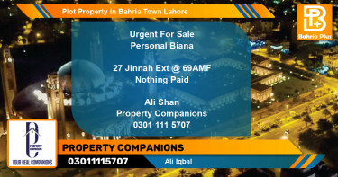 Residential Plot for Sale in Bahria Town, Lahore - (BP-82779)