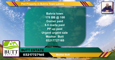 Residential Plot for Sale in Bahria Town, Lahore - (BP-82780)