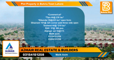 Residential Plot for Sale in Bahria Town, Lahore - (BP-82805)