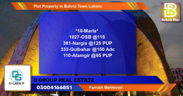 Residential Plot for Sale in Bahria Town, Lahore - (BP-82821)