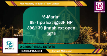 Residential Plot for Sale in Bahria Town, Lahore - (BP-82827)