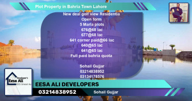 Residential Plot for Sale in Bahria Town, Lahore - (BP-82829)
