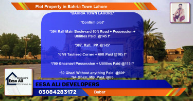 Residential Plot for Sale in Bahria Town, Lahore - (BP-82838)