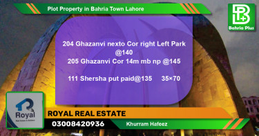 Residential Plot for Sale in Bahria Town, Lahore - (BP-82860)