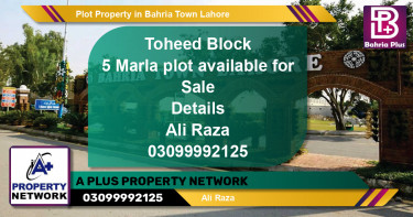 Residential Plot for Sale in Bahria Town, Lahore - (BP-82871)
