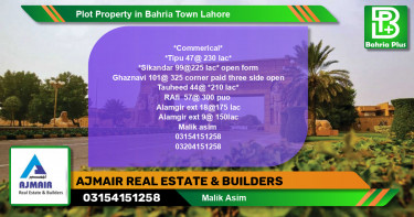 Residential Plot for Sale in Bahria Town, Lahore - (BP-82888)