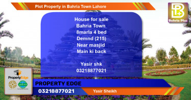 Residential Plot for Sale in Bahria Town, Lahore - (BP-82935)