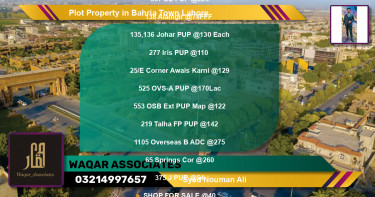 Residential Plot for Sale in Bahria Town, Lahore - (BP-83009)