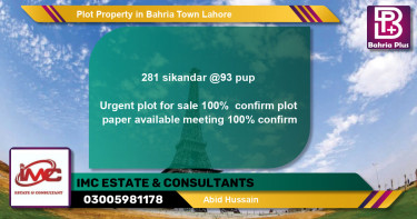 Residential Plot for Sale in Bahria Town, Lahore - (BP-83021)