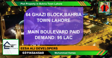 Residential Plot for Sale in Bahria Town, Lahore - (BP-83037)