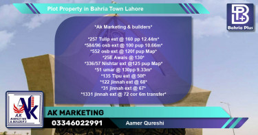 Residential Plot for Sale in Bahria Town, Lahore - (BP-83047)