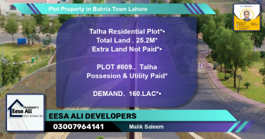 Residential Plot for Sale in Bahria Town, Lahore - (BP-83050)