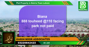 Residential Plot for Sale in Bahria Town, Lahore - (BP-83083)