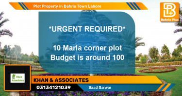 Residential Plot for Sale in Bahria Town, Lahore - (BP-83087)
