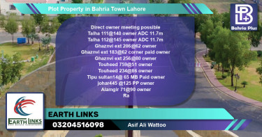 Residential Plot for Sale in Bahria Town, Lahore - (BP-83089)