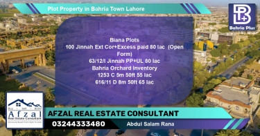 Residential Plot for Sale in Bahria Town, Lahore - (BP-83098)
