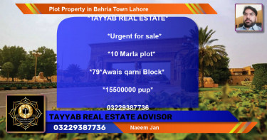 Residential Plot for Sale in Bahria Town, Lahore - (BP-83162)