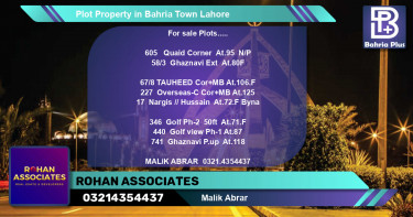 Residential Plot for Sale in Bahria Town, Lahore - (BP-83177)