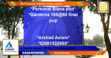 Residential Plot for Sale in Sector C - Gardenia 1 -  Bahria Town, Lahore - (BP-83203)