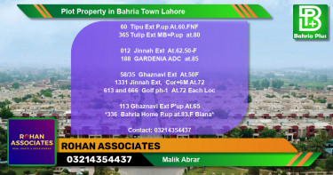 Residential Plot for Sale in Bahria Town, Lahore - (BP-83235)