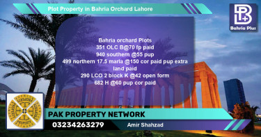 Residential Plot for Sale in Bahria Orchard, Lahore - (BP-83262)