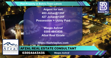 Residential Plot for Sale in Bahria Town, Lahore - (BP-83265)