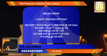 Residential Plot for Sale in Bahria Town, Lahore - (BP-83287)