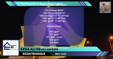 Residential Plot for Sale in Bahria Town, Lahore - (BP-83290)