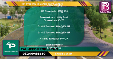 Residential Plot for Sale in Bahria Town, Lahore - (BP-83305)