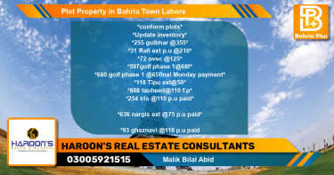 Residential Plot for Sale in Bahria Town, Lahore - (BP-83344)