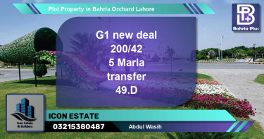 Residential Plot for Sale in Bahria Orchard, Lahore - (BP-83347)