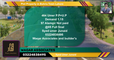 Residential Plot for Sale in Bahria Town, Lahore - (BP-83353)