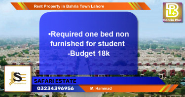 Residential Property for Rent in Bahria Town, Lahore - (BP-83391)