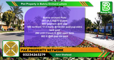 Residential Plot for Sale in Bahria Orchard, Lahore - (BP-83409)