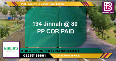 Residential Plot for Sale in Bahria Town, Lahore - (BP-83415)