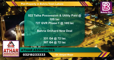 Residential Plot for Sale in Bahria Town, Lahore - (BP-83422)