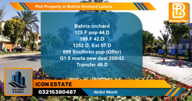 Residential Plot for Sale in Bahria Orchard, Lahore - (BP-83466)