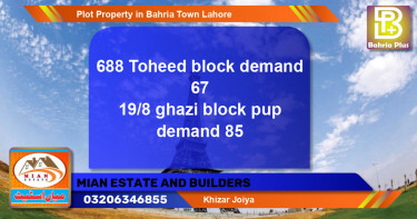 Residential Plot for Sale in Bahria Town, Lahore - (BP-83478)