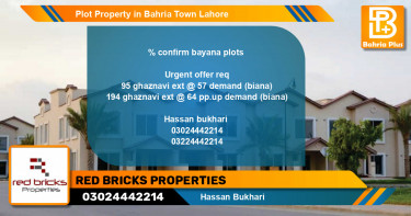 Residential Plot for Sale in Bahria Town, Lahore - (BP-83488)