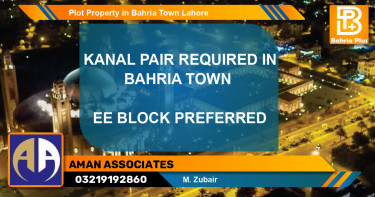 Residential Plot for Sale in Bahria Town, Lahore - (BP-83519)